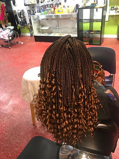 Finished braids and locs style result